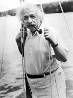 Albert Einstein before his departure for Bermuda