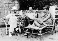 Constantin Brancusi, Marcel Duchamp, and Mary Reynolds at Villefranche, France in 1929