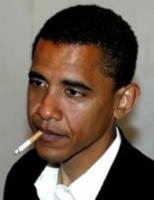 Barack Obama smoking